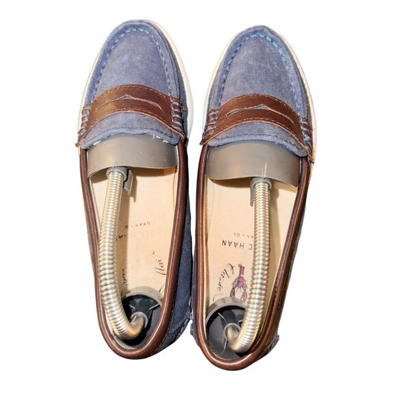 Women’s Cole Haan Grand.OS Pinch Maine Classic Blue D44616 Penny Loafer Size 5 - Picture 5 of 7